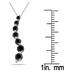 3/4 Carat Black Diamond S Journey Pendant in 14K White Gold
