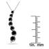 2.00 Carat Black Diamond S Journey Pendant in 14K White Gold