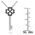 1/4 CTW Black and White Diamond Key Pendant in 10K White Gold