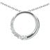 3/4CTW Diamond Circle Journey Pendant in 10K White Gold