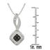 Black and White Diamond Pendant in .925 Sterling Silver