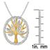 14K Gold Plated Diamond Tree of Life Pendant in .925 Sterling Silver