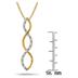 1/8 Carat Diamond Twist Pendant in 18K Yellow Gold Plated .925 Sterling Silver