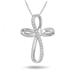 1/6 Carat T.W Diamond Cross Pendant in .925 Sterling Silver