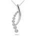 Diamond Accent Journey Pendant in Platinum Plated Brass