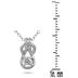 1/6 Carat Diamond Love Knot Pendant in 10K White Gold