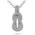 1/5 Carat TW Diamond Knot Pendant in 10K White Gold