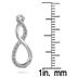 1/4 Carat Diamond Infinity Twist Earrings in .925 Sterling Silver