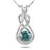 1/2 Carat TW Blue Diamond Pendant in 10K White Gold