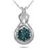 1/2 Carat TW Blue Diamond Pendant in 10K White Gold