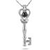 1/10 Carat Black Diamond Pendant in 10K White Gold