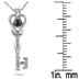 1/10 Carat Black Diamond Pendant in 10K White Gold