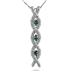 1/5 Carat TW Blue and White Diamond Pendant in 10K White Gold