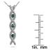 1/5 Carat TW Blue and White Diamond Pendant in 10K White Gold