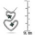 1/5 Carat Blue and White Diamond Heart Pendant in 10K White Gold