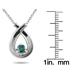 1/6 Carat Blue Diamond Loop Pendant in 10K White Gold
