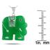 Classic Elephant Green Jade Pendant in .925 Sterling Silver Pendant