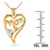 MOM Diamond Heart Pendnat 14K Yellow Gold