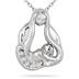 Baby with Mom Diamond Pendant 14k White Gold