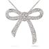 1/10 Carat Diamond Ribbon Pendant in .925 Sterling Silver