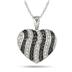 Reversible 2 Carat Black and White Diamond Pendant in .925 Sterling Silver