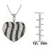 Reversible 2 Carat Black and White Diamond Pendant in .925 Sterling Silver