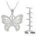 1/10 Carat Diamond Butterfly Pendant in .925 Sterling Silver