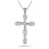 1/10 Carat Diamond Cross Pendant in .925 Sterling Silver
