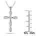 1/10 Carat Diamond Cross Pendant in .925 Sterling Silver