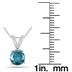 1.00 Carat Blue Diamond Solitaire Pendant in 14K White Gold