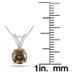 1.00 Carat Champagne Diamond Solitaire Pendant in 14K White Gold