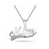 Diamond Mom Pendant in Solid .925 Sterling Silver