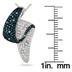 1/10 Carat Blue and White Diamond Pendant in .925 Sterling Silver