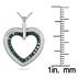 1/4 Carat TW Blue Diamond Heart Pendant in 10K White Gold 