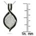 3/4 Carat TW Black and White Diamond Pendant in 14K White Gold 