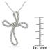 1/5 Carat Diamond Cross Pendant in .925 Sterling Silver