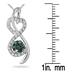 1/3 Cara Blue and White Diamond Pendant in 10K White Gold
