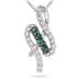 1/4 Carat Blue and White Diamond Pendant in 10K White Gold 