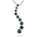3/8 Carat Blue Diamond S Journey Pendant in 10K White Gold