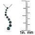 3/8 Carat Blue Diamond S Journey Pendant in 10K White Gold