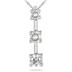 1/2 Carat Three Stone Diamond Pendant in 10K White Gold