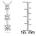 1/2 Carat Three Stone Diamond Pendant in 10K White Gold