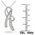 1/10 Carat Ribbon Knot Diamond Pendant in .925 Sterling Silver