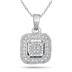 Antique Styled Diamond Pendant in Solid .925 Sterling Silver 
