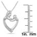 Mother and Baby Diamond Pendant in .925 Sterling Silver 