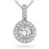 5/8 Carat Halo Diamond Pendant in 10K White Gold