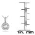 5/8 Carat Halo Diamond Pendant in 10K White Gold