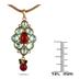 Multicolor Crystal and Bead Drop Pendant in Brass 