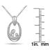 Mother and Baby Diamond Pendant in .925 Sterling Silver 