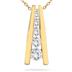 Five Stone Diamond Journey Pendant In 14kt Yellow Gold 